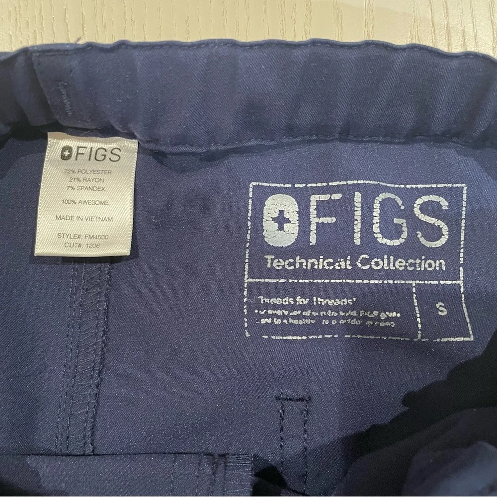 FIGS Pisco Basic Scrub Pants FM4500 (Navy #1206) - Small